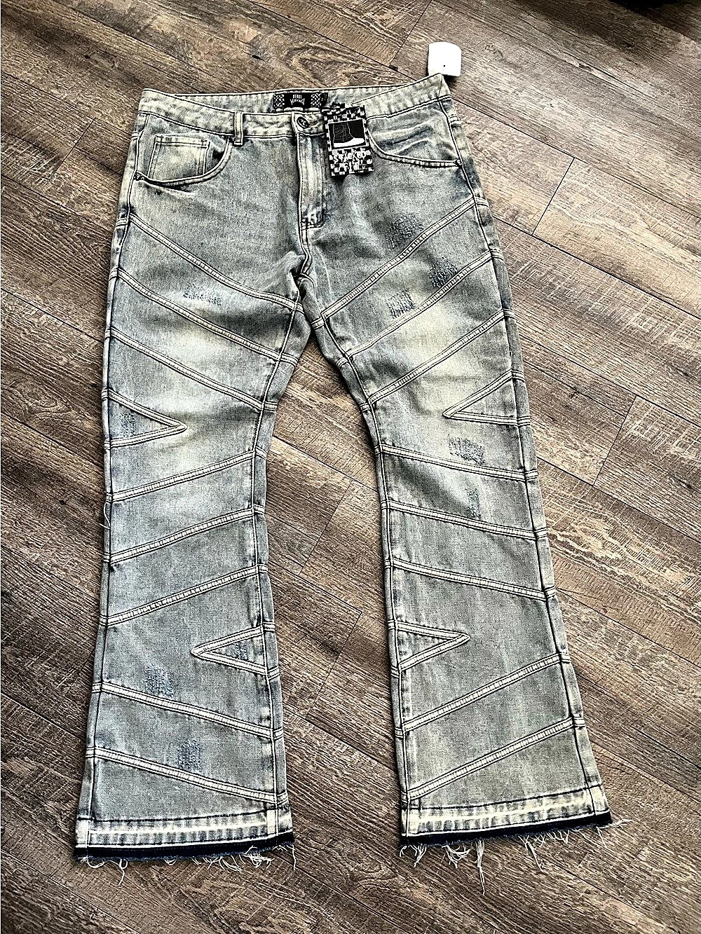 Rebel Wide Leg Jeans in Blue Waist 36 NWT